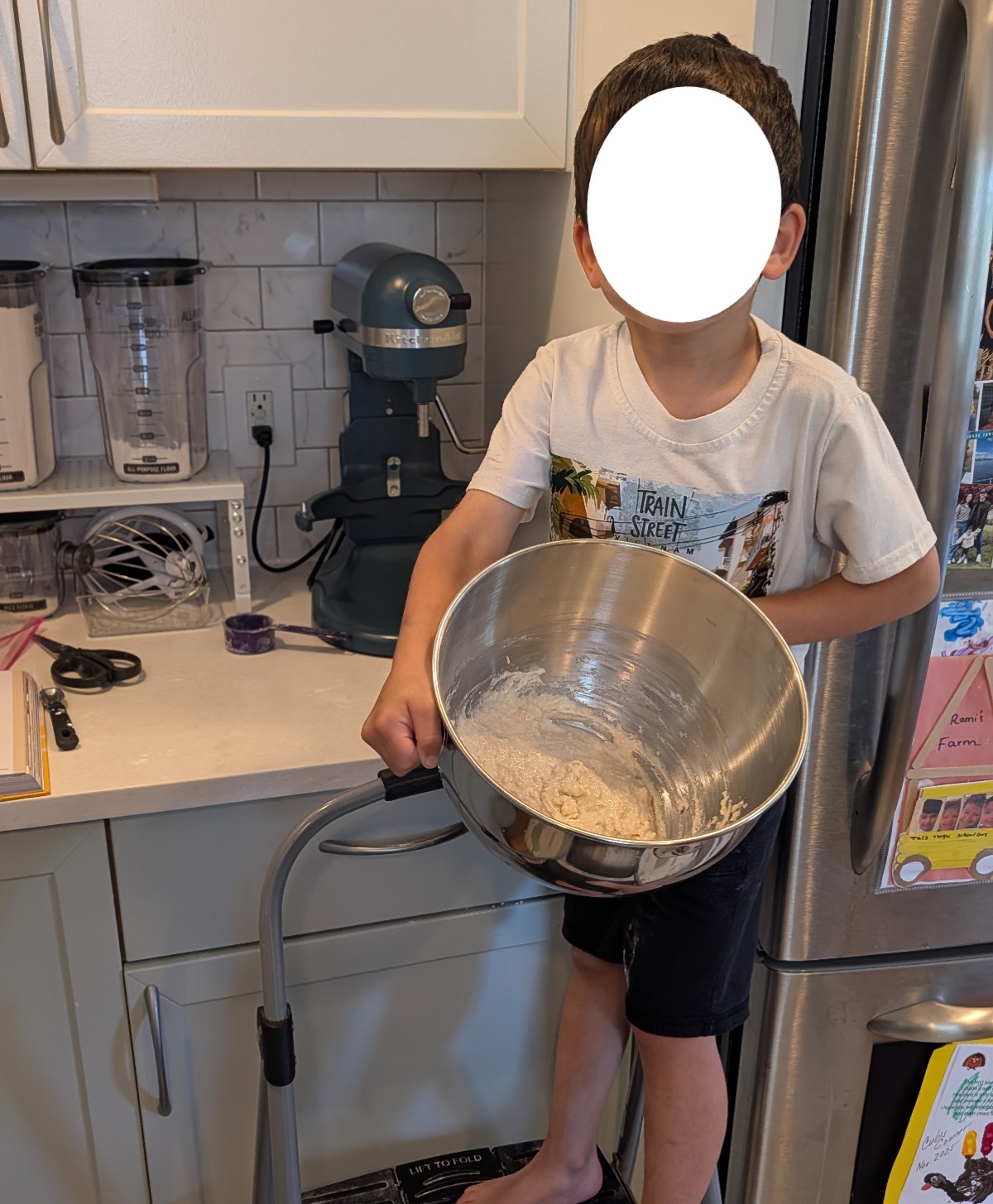 Flour counter storage